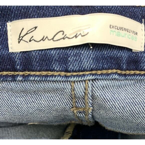 KanCan Jeans Womens 32 (36x34) Blue Super Flare High Rise Whiskered Stretch - Picture 3 of 14